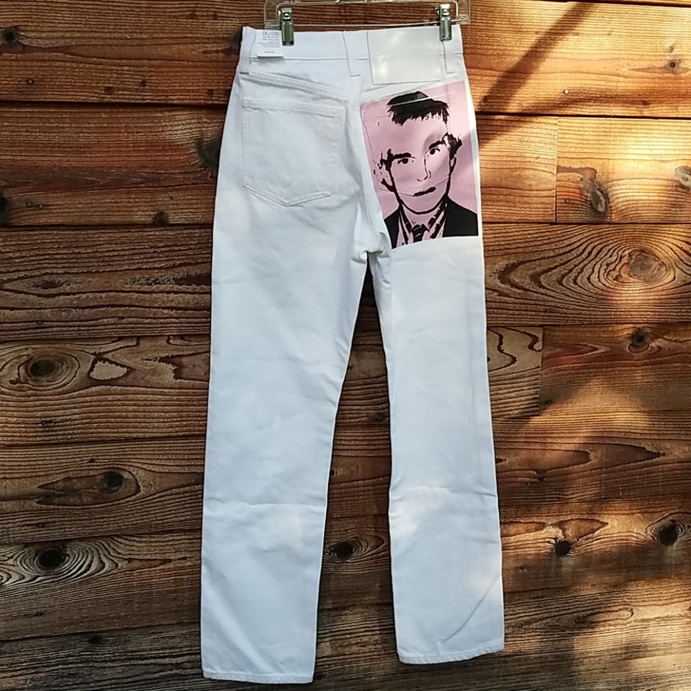 Calvin Klein Andy Warhol white jeans 25 - Picture 7 of 7